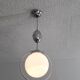 Suspension ''bistrot'' Monte et Baisse - Globe opaline blanche - 1940