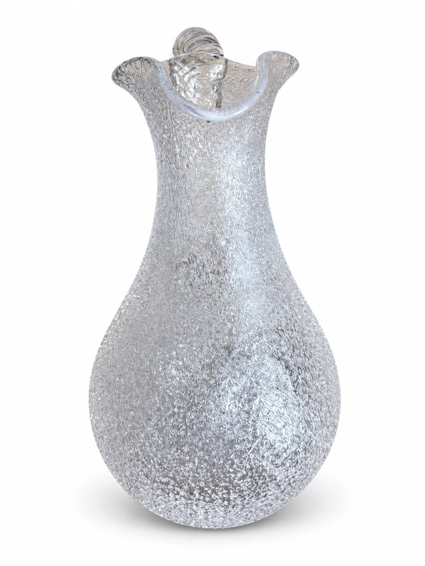 Pichet à glace en cristal givré Baccarat.