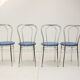 1980s Set of Four Chrome Dining Chairs, Italy