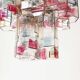 Muranoglass and brass chandelier attributed to Poliarte