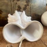 vintage ceramic and opaline hand lamp