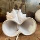 vintage ceramic and opaline hand lamp