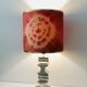 Vintage living room lamp pewter base, Italy 60s