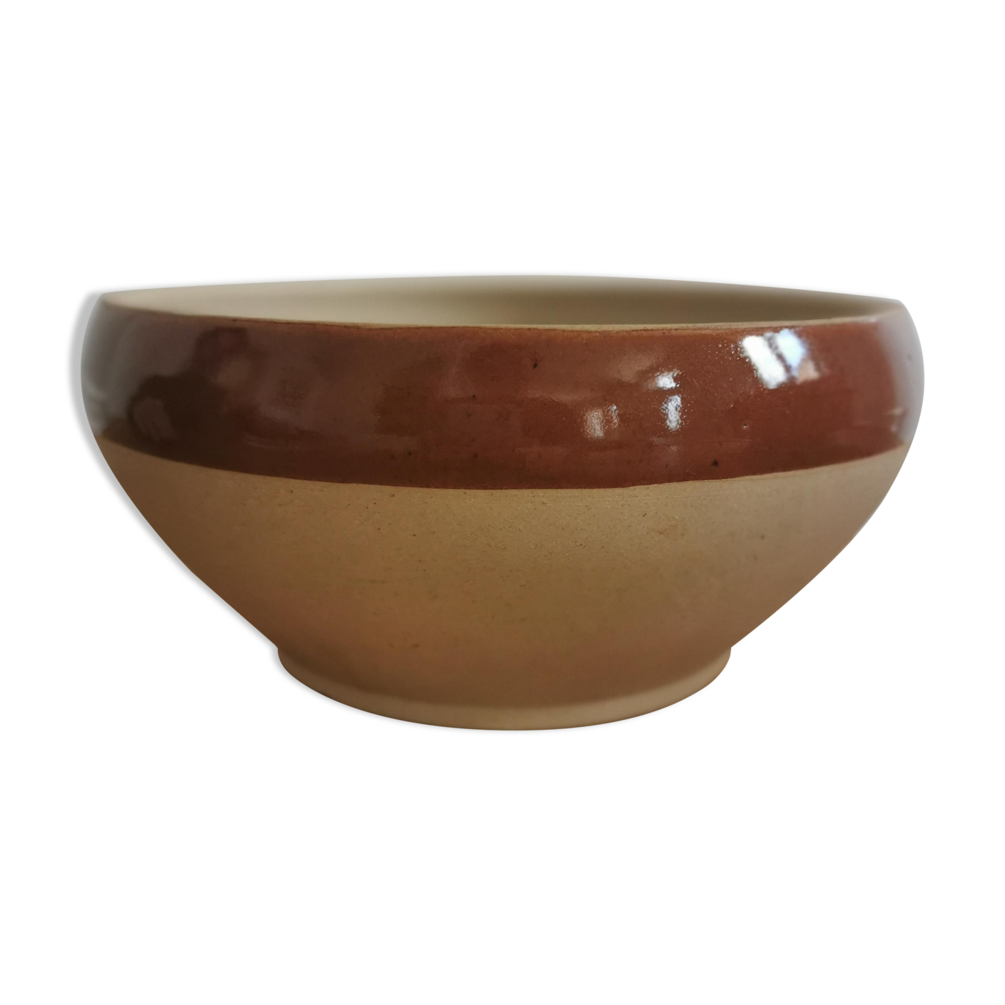 Enameled stoneware salad bowl