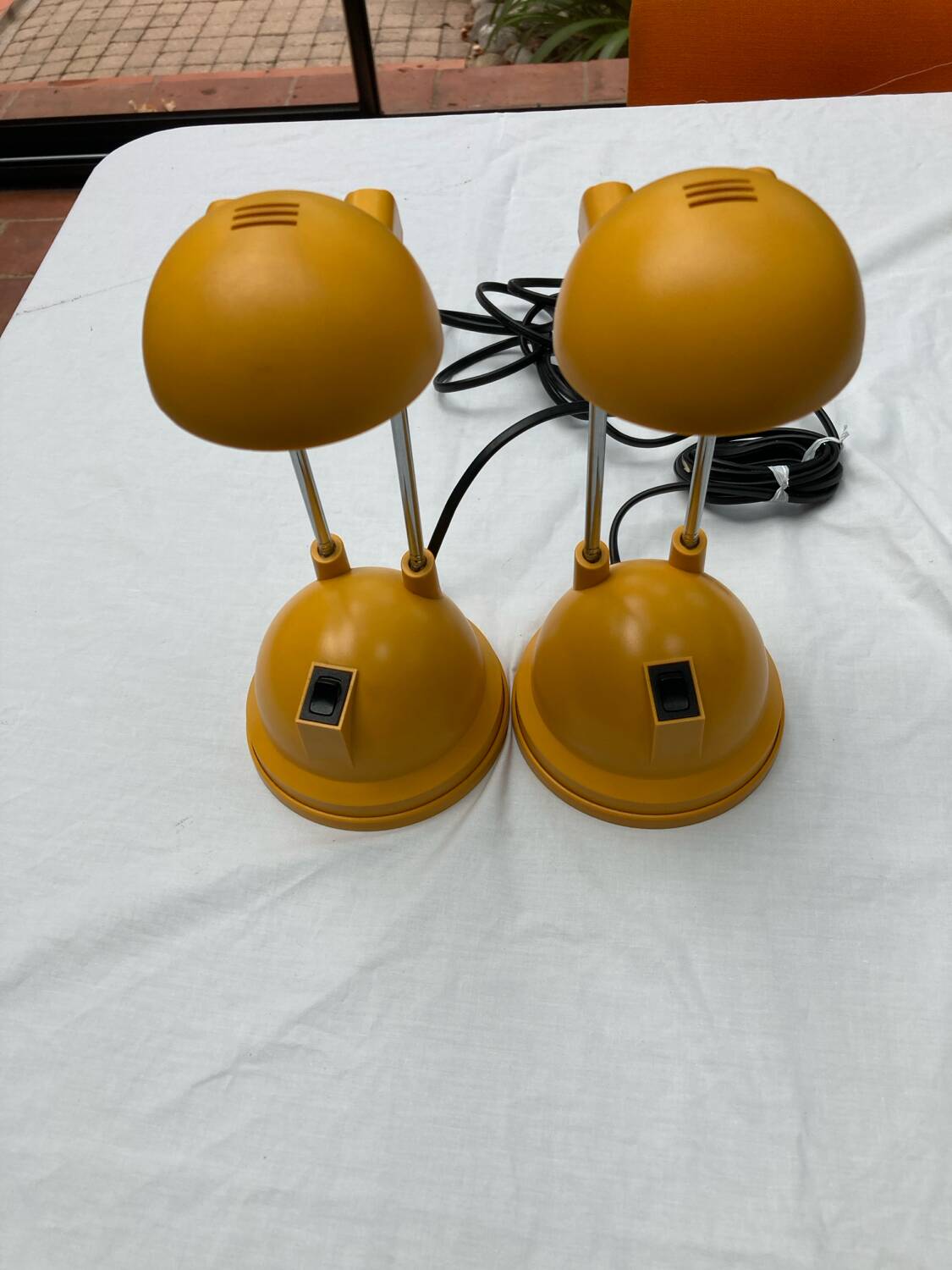 Lot 2 telescopic desk or bedside lamp, IKEA, 1990