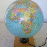 Illuminated globe world map