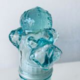 Vintage glass decanter shaped dog poodle