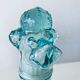 Carafe vintage en verre forme chien caniche
