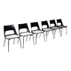 6 chaises Kay Korbing pour Fibrex Danemark
