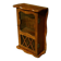 Old brown wall showcase 1950s old teak wood india