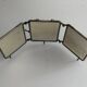Art Deco 3 Nickel-plated glass covers Table or wall mirror, 1940s, Italy