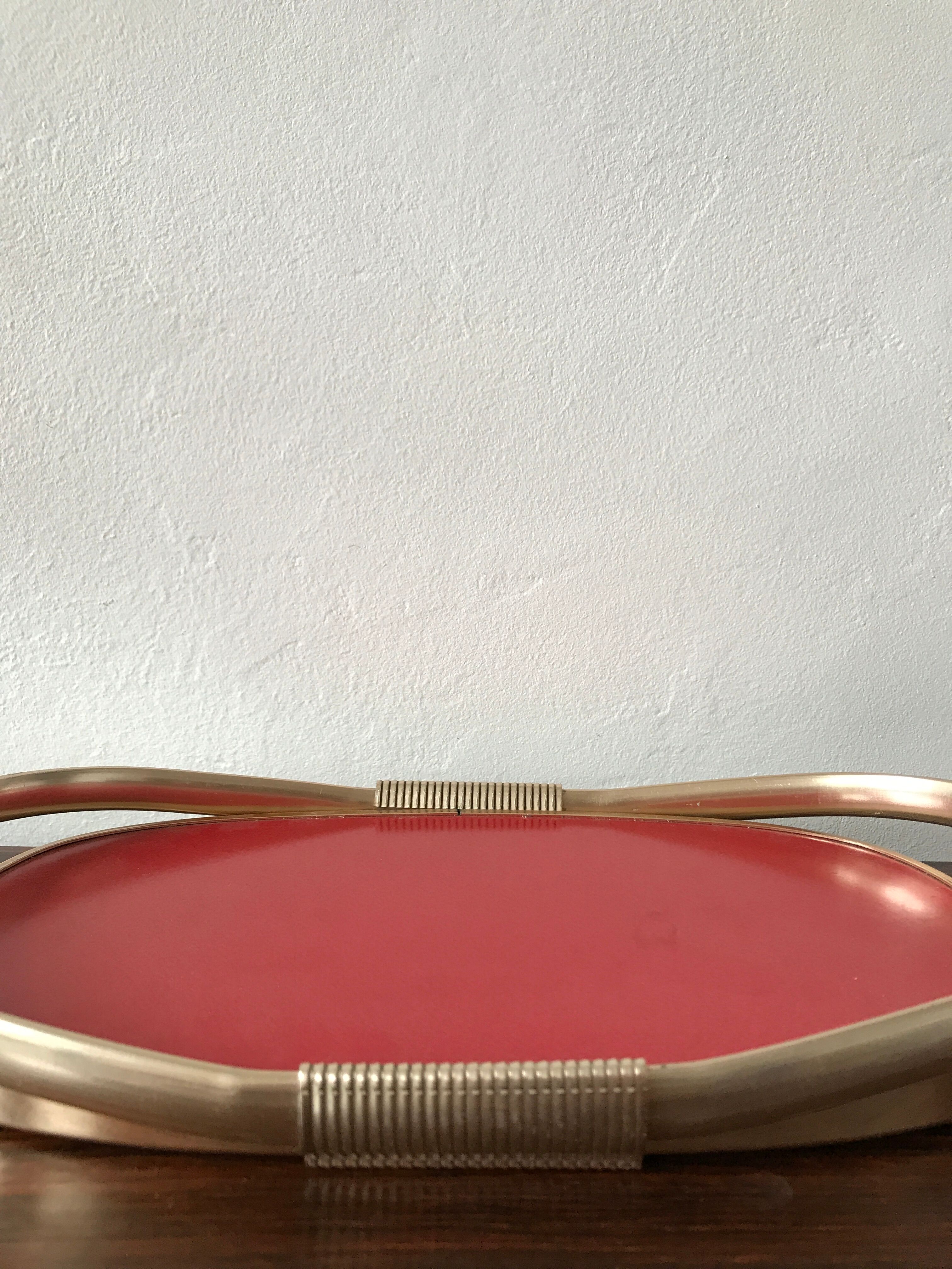 Red and golden tray
