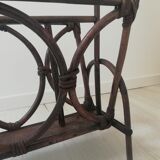 Rattan magazine holder