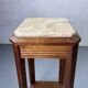 Wooden stool with marble top