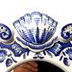 Mirror in old Rouen earthenware