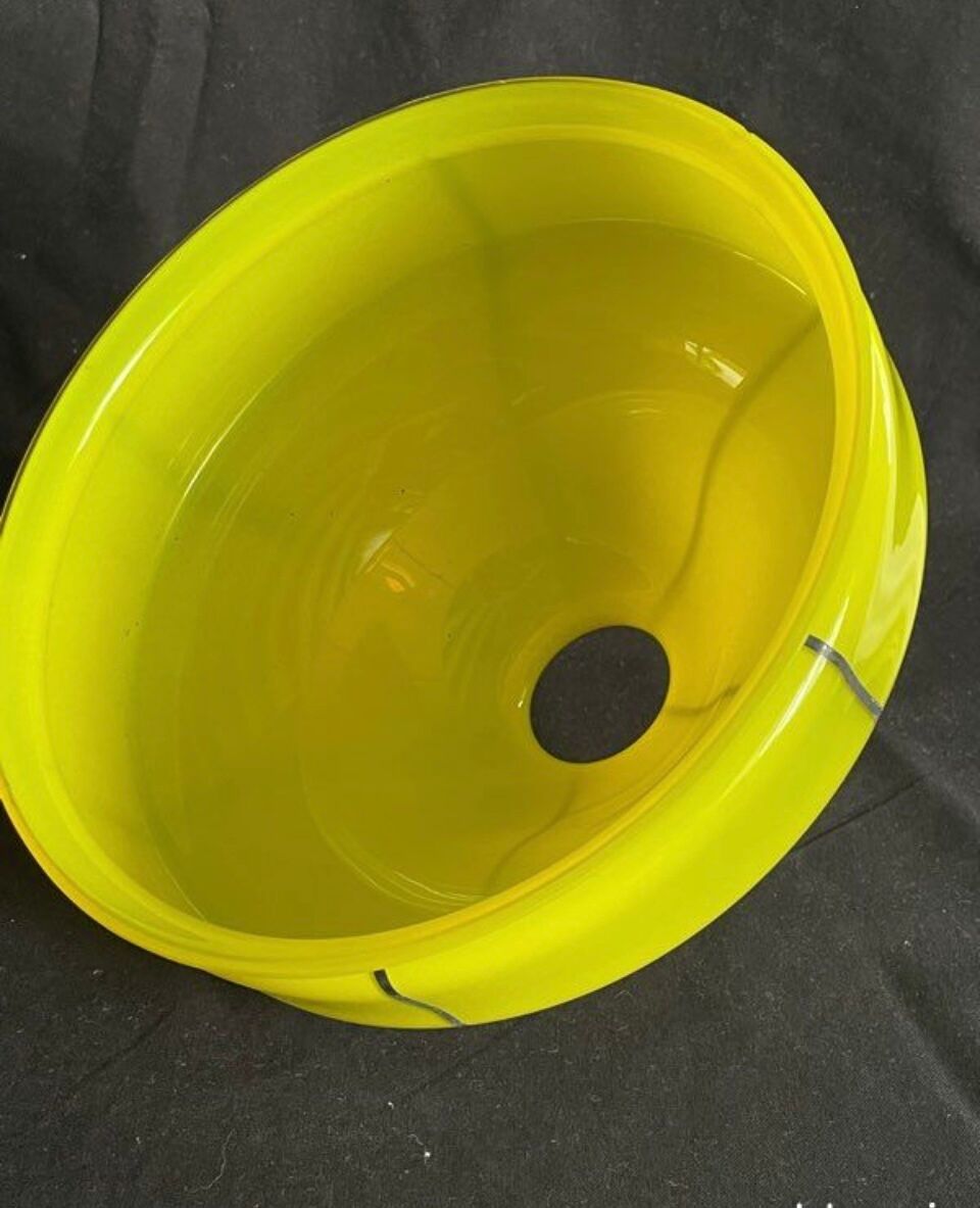 Hanging lamp, Murano yellow, lemon, 1960