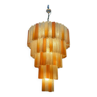 Lustre extra large en verre de Murano à 15 lumières, années 1980