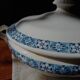 Old soup tureen or vegetable dish in Longchamp “René” iron earthenware