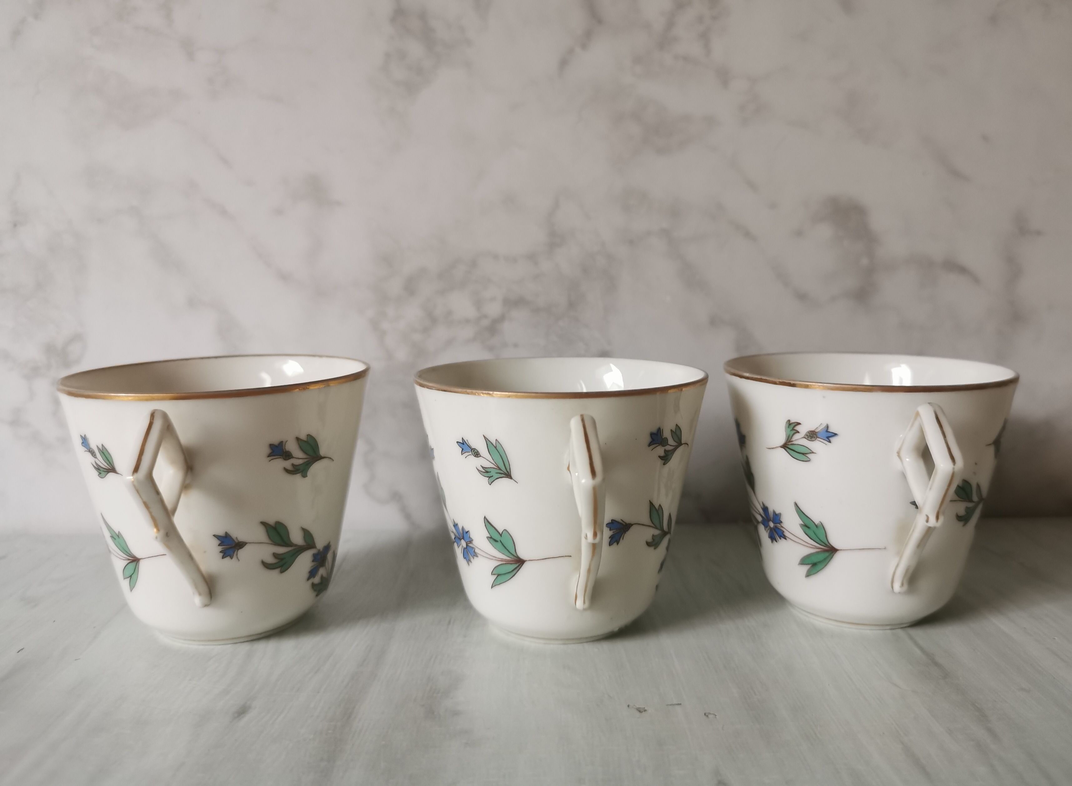 Porcelain barbel tea set Limoges Guérin