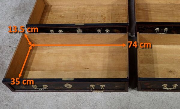 Cabinet chinois en bois laqué et bois peint – début XXème