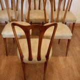 Set of 6 mid-century modern chairs, Italy, 1960s