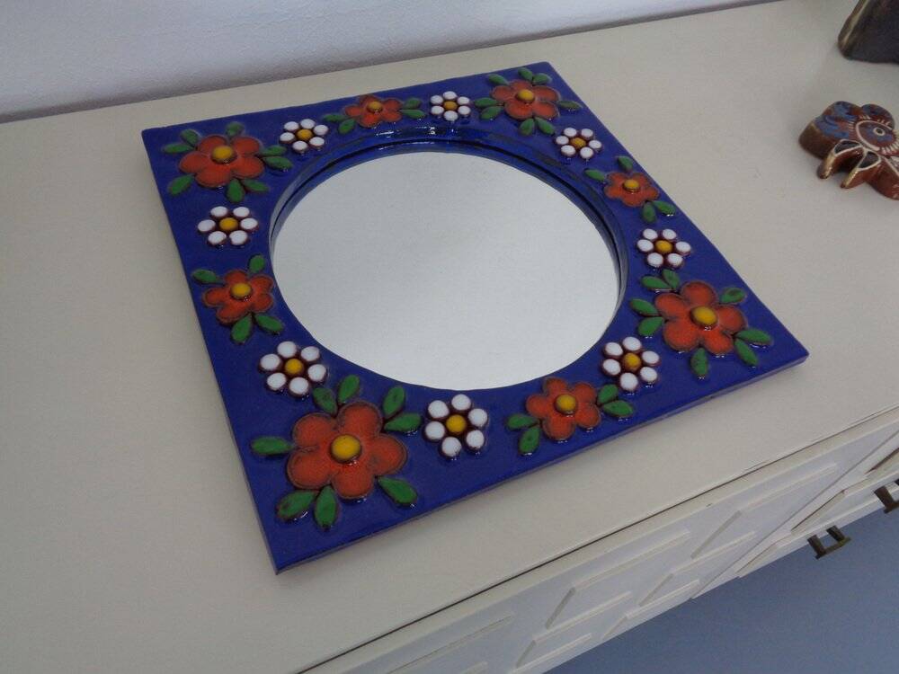 Ceramic Mirror by Katharina Bläser Studio, 1970s