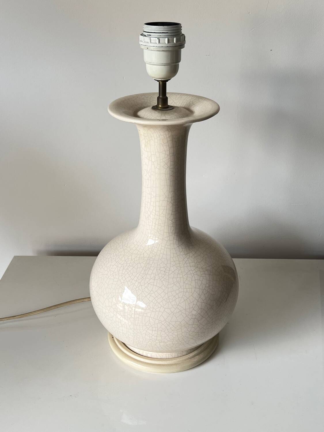 Vintage cracked glazed ceramic lamp – 1970s