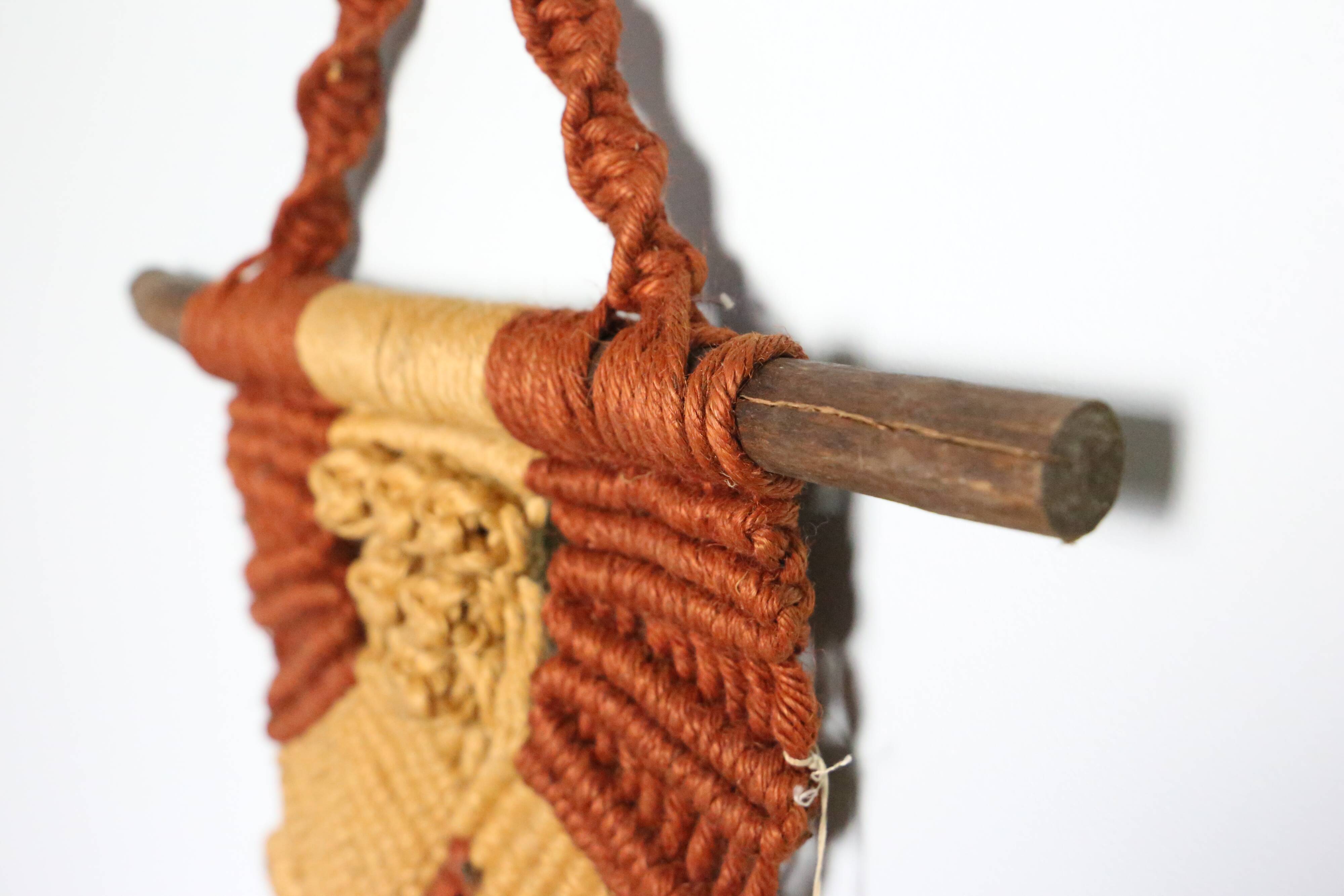 Vintage wall decoration, crochet and macramé