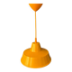 Small vintage yellow industrial pendant lamp