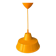 Small vintage yellow industrial pendant lamp