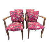 Suite de 4 fauteuils bridges style Art Déco