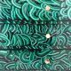 Commode italienne en verre vert-malachite de style mid-century modern