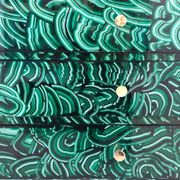 Commode italienne en verre vert-malachite de style mid-century modern