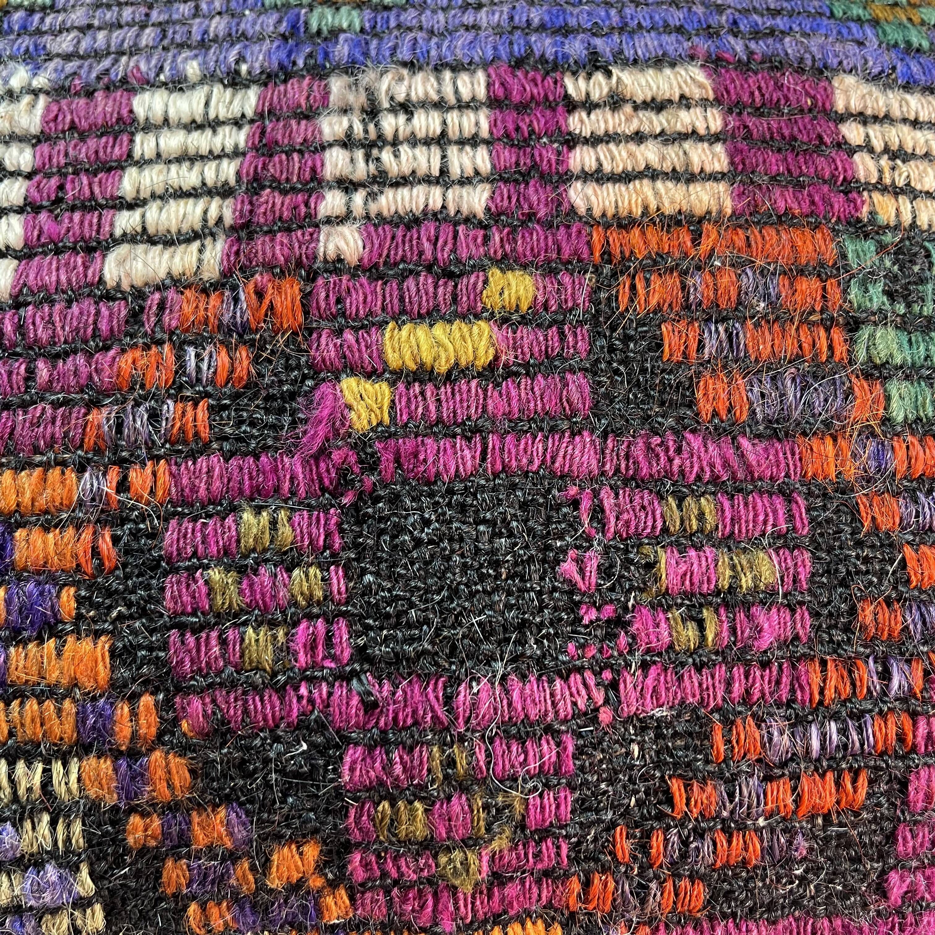 Vintage turkish kilim cushion cover , 30 x 60 cm