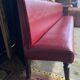 Bistro bench - red skaï brasserie 1900