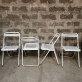 4 Metal folding chairs