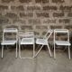 4 Chaises pliantes en métal