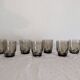 7 smoked glasses French design 1970s