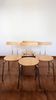 Set of 4 vintage/restored 70s/80s wood and chrome bistro chairs.