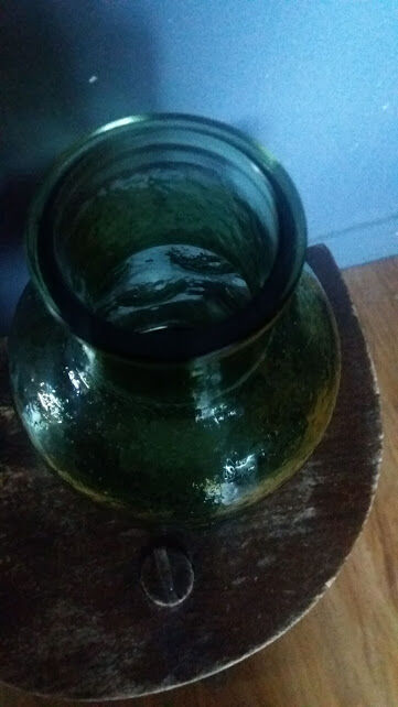 Green vase