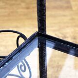 Iron and glass serving trolley from the 70s