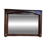 Mirror - Empire period trumeau in mahogany