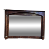 Mirror - Empire period trumeau in mahogany