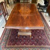Enfilade and table ebenesterie walnut, mother-of-pearl and lemon tree