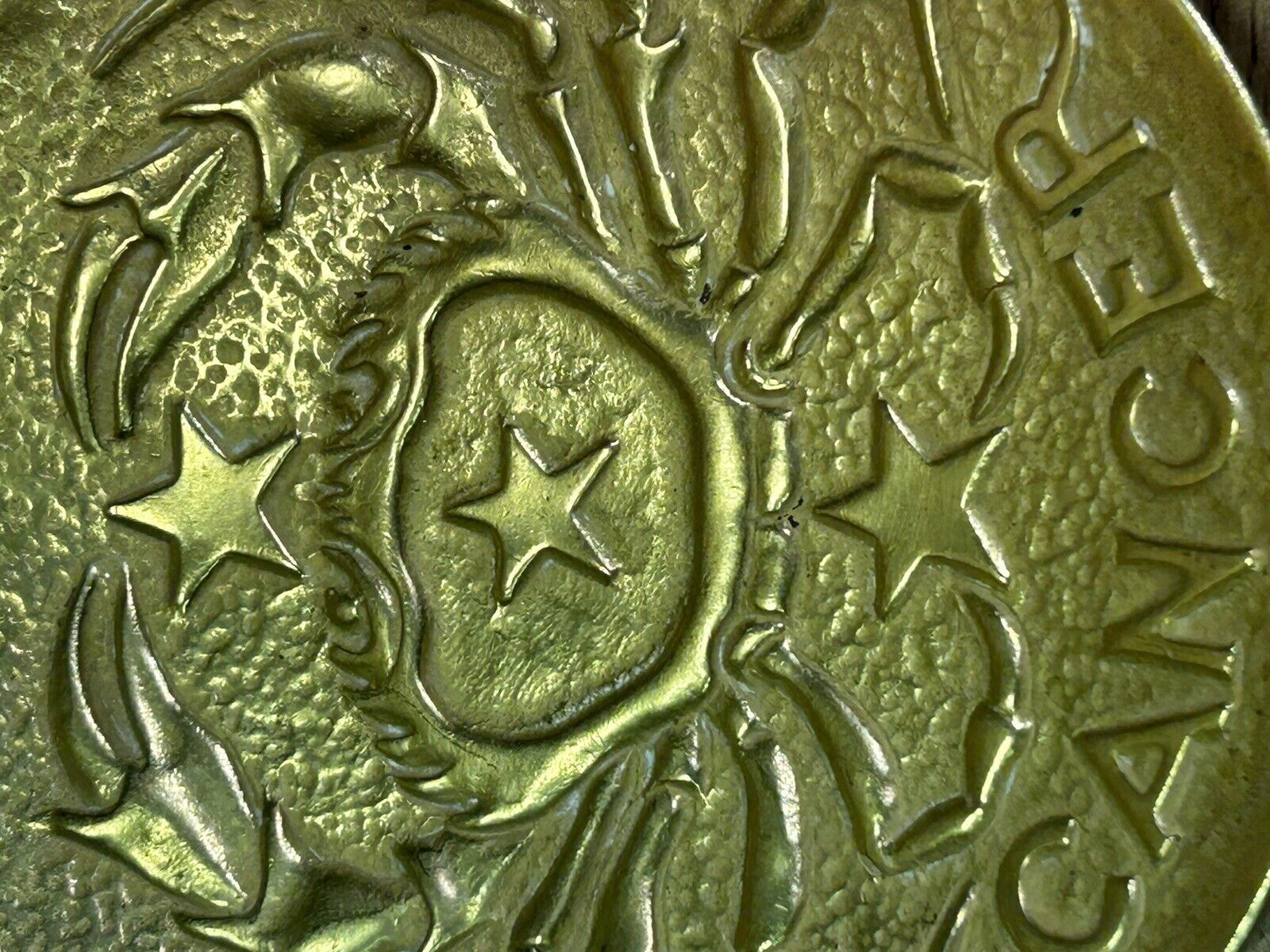 Ancien vide poche bronze s max le verrier signe astrologique" cancer " art deco