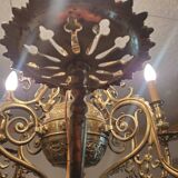 Lustre en bronze doré 6 lumières XIX ème