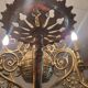 Gilded bronze chandelier 6 lights XIX th