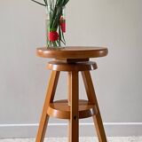 Vintage Solid Beech Screw Stool