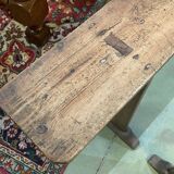 Pair of late 19th century farmhouse table benches in fir