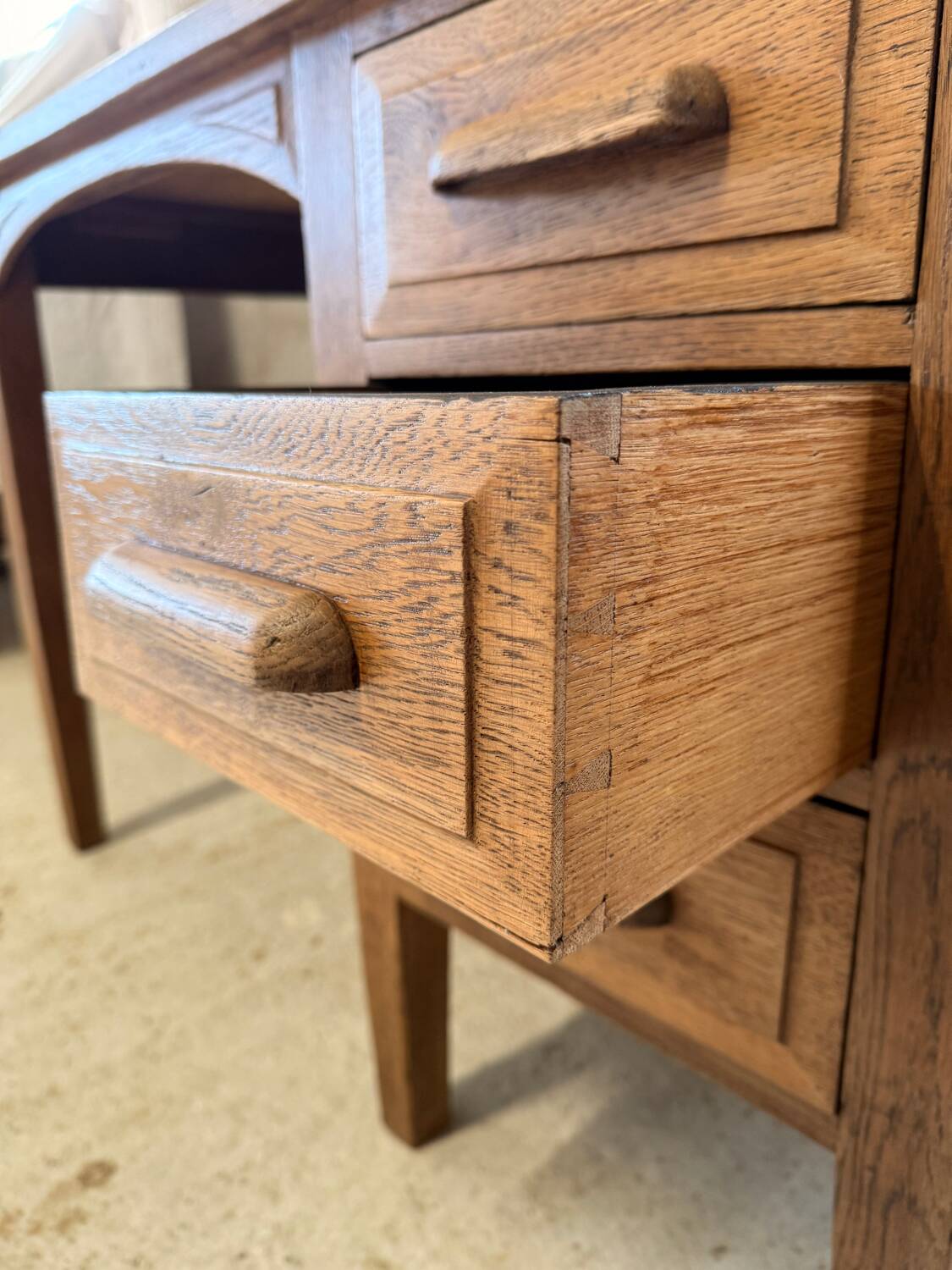 Antique solid oak desk – restored